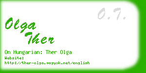 olga ther business card